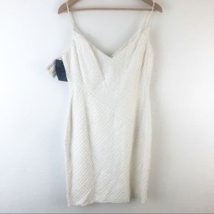 Carmen Marc Valvo Spaghetti strap Beaded dress 8